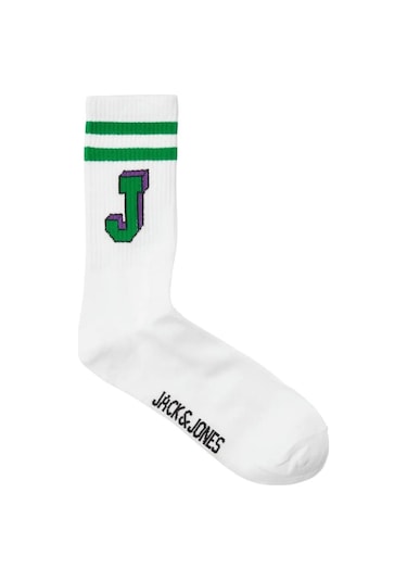 Jack & Jones 12251466 Jacsingle J Tennis Socks 3 Pack Beyaz 001