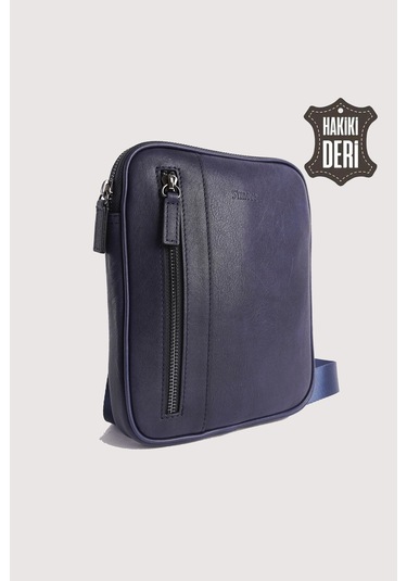 Hakiki Deri Erkek Postacı Çantası Lacivert Smr9250 Lacivert