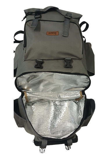 Termal Alt Bölmeli Gri Olta Sabıtlemeli Kamp Ve Balıkçı Çantası Gri