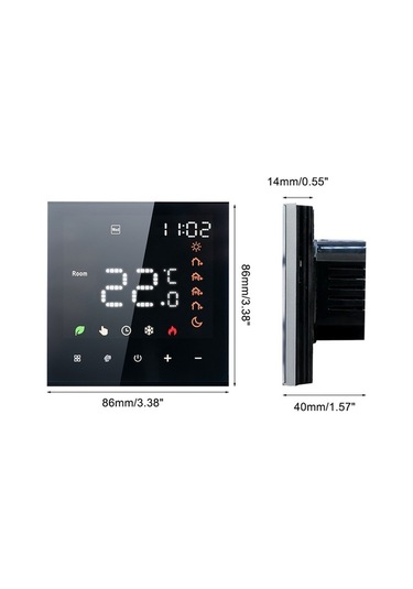 Fortunelane Beyaz Su Isıtma Akıllı Termostat - 3a Yük, Dokunmatik Ekran, Tuya App İle Programlanabilir, Sıcaklık Kontrol, Ses Ko