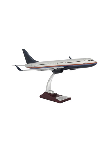 Zekupp Boeing 737-800 1/100 Gümüş Şeritli Model Uçak