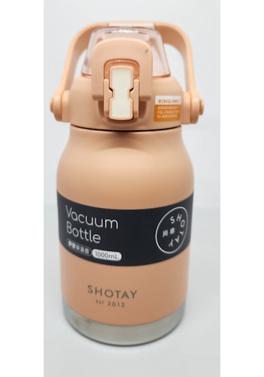 Shotay Phone Holder St-8250 Kulplu-askılı Pipetli-pipetsiz 2 Farklı Kullanım 1000ml Matara Pembe