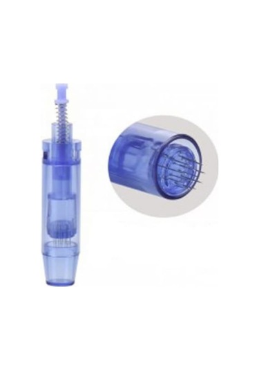 Dermapen İğnesi Soketli Model Mavi Uzun Kapaklı 12 Pin 10 Adet