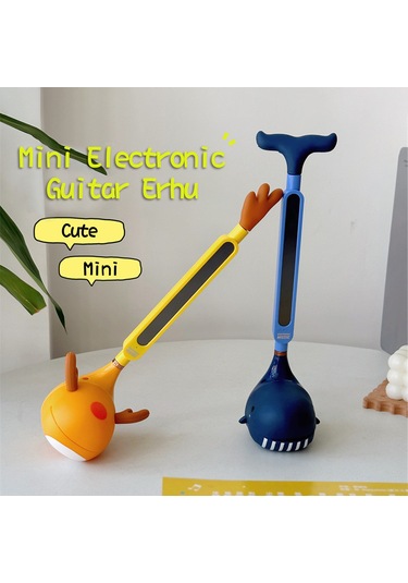 Ruicoo Çocuklar İçin Elektronik Erhu Enstrümanı - Ses Ve Ton Ayarlanabilir - Geyik Deseni - Pil Dahil Değil