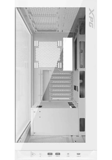 XPG Invader X INVADERXMTWOF-WHCWW ARGB Temperli Cam USB 3.2 Mid Tower Bilgisayar Kasası