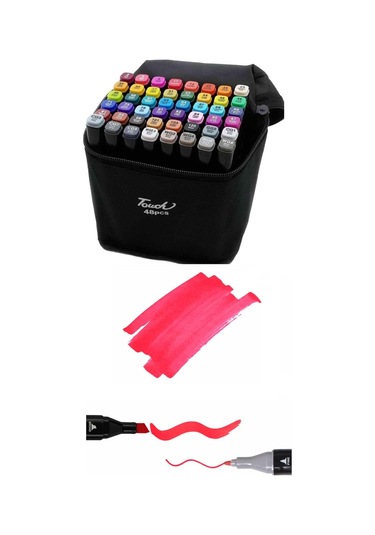 Siyah Çantalı 48 Parça Marker Seti