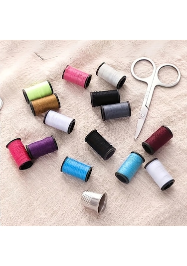 Dashanshop 27 Parça Siyah Seyahat Dikiş Seti İğne İplik Makas Aksesuar