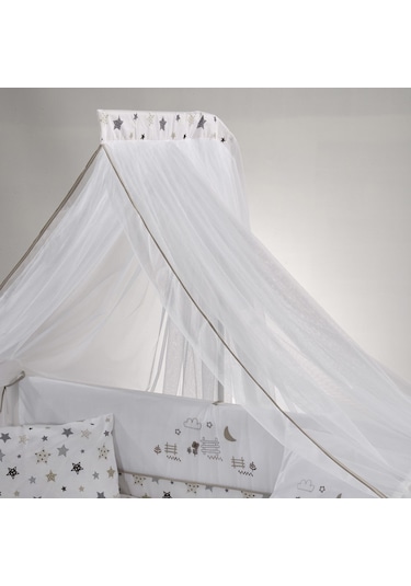 Meltem Kids Kuzu Nakışlı Pamuklu Bebek Uyku Seti 60 x 120 CM Ekru