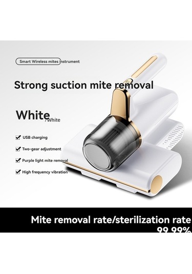 Novahub Güçlü Emişli Taşınabilir El Süpürgesi - Yatak, Koltuk Ve Halılar İçin Uv Özellikli 8kpa Beyaz Beyaz