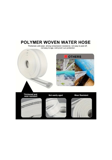 Willowhaven 50mm X 393.7in Dokuma Hortum Endüstriyel Sulama Bahçe Su Taşıma