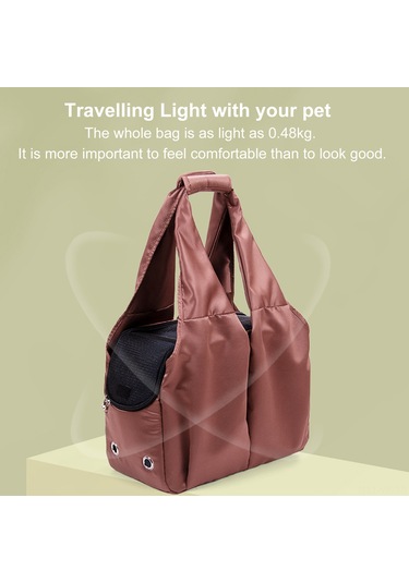 Vkemall Kahverengi Evcil Hayvan Taşıyıcı, Portatif Tek Omuzlu, Havalandırmalı, Kış Isıtıcı, Kedi Köpekler İçin