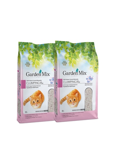 Gardenmix Bebek Pudrası Kalın Taneli Bentonit Kedi Kumu 2 x 10 L
