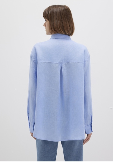 Uzun Kollu Gömlek Tatlı Mavi