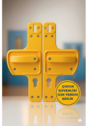 Hilal Kimyabariyerli Kapı Kolu Çocuk Güvenlikli Okul, Kreş Ve Eğitim Alanlarına Uygun