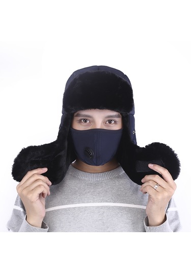 Unisex Outdoor Kışlık Bere Maskeli Şapka Kırmızı