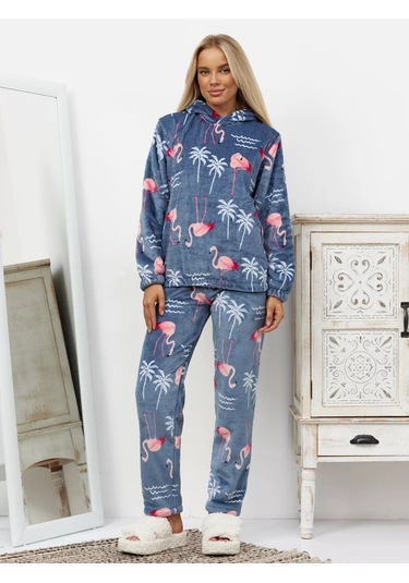 Siti Teks Üşütmeyen Ev Pijama Takımı 36103006 Mavi