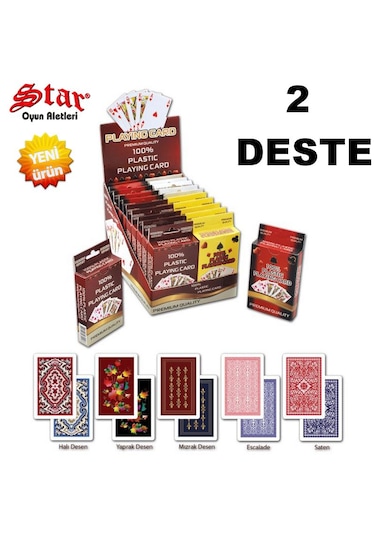 A-30 Oyun Kağıdı Premium Plastik Star