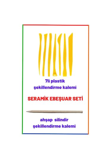 Seramik Hamuru Kil Çamuru Şekillendirme Ebeşuar Modelleme Modelaj Seti