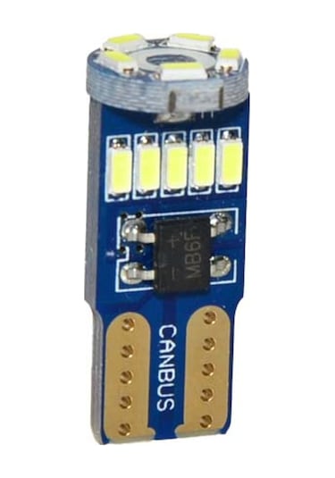 Dipsiz Beyaz LED Ampul 12V 15 Led T10 Canbus 2 Adet