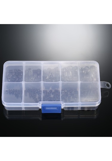 Ximistore9 200 Parça Altıgen Yuvalı Çelik Vidalar Seti - M3, M4, M5, M6, M8 Boyutlarında - Siyah Çinko Kaplama