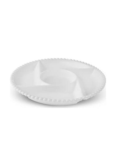 Karaca Carmen Perla 5 Bölmeli Yuvarlak Sunum Tabağı 27 Cm
