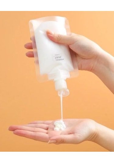 3 Adet 100ml Krem Şampuan Kabı Tekrar Kullanılabilir Set Renkli