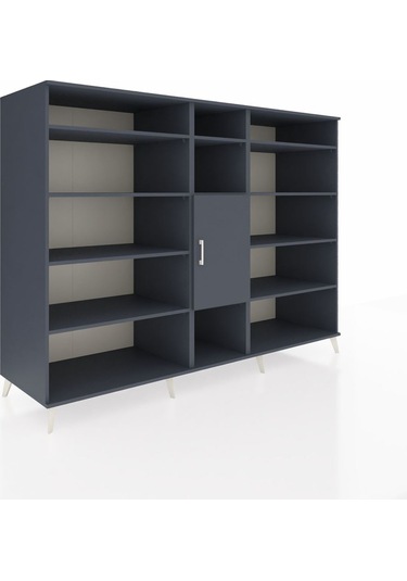 Kronos Dolap 12 Raflı Tek Kapaklı 220x59x163 Antrasit-antrasit Antrasit-antrasit