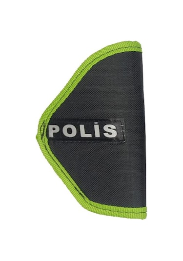 Single Sword Çocuk Tabanca Kılıfı - Polis Yazılı Siyah - Haki