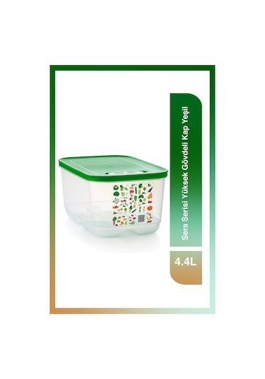 Tupperware Sera Serisi Yüksek Gövdeli Kap 4.4L Yeşil