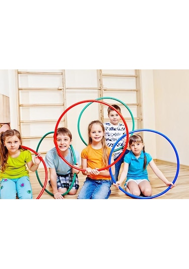 10 Adet Renkli Hulahop Jimnastik Çemberi Oyun Seti 10 Adet 48 CM