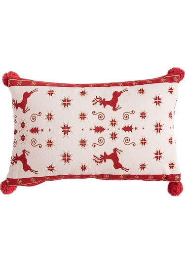 Noel Yastık Kılıfları, Mutlu Noeller Yastık Kılıfı Noel Yastıkları Yastıklar Dekoratif Yastık Kılıfı, Noel Kırmızı Yastık Kılıfı Dekoru 30 50cm Diğer