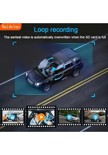 Willowhaven Baideluo 3 Kameralı Araç Kamerası 1080p Gece Görüşü 32gb Kart Dahili Döngü Kayıt