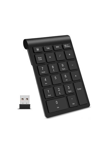Lemestar 2.4g Kablosuz 22 Tuşlu Sayısal Klavye + Sessiz Mouse Seti, Siyah, 10m Mesafe, Windows/mac Uyumlu Pil Dahil Değil Diğer