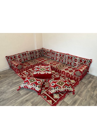 Coton Şark Köşesi Minder, Kilim, Orta Puf Takımı