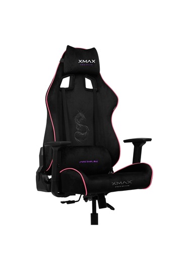 Rio Pus Balerion Terletmez Kadife Kumaş Siyah Gaming Oyuncu Koltuğu -8 Siyah