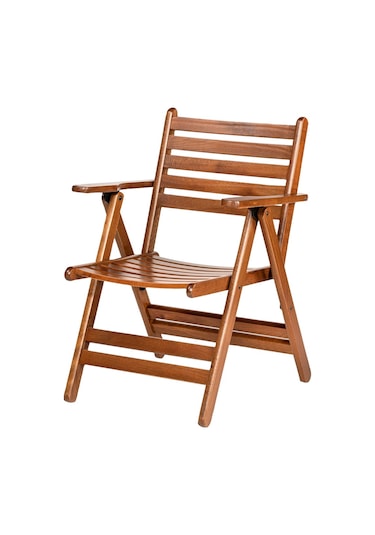 London Atina Ahşap Bahçe Balkon Takımı: 80X160 Masa + 4 Sandalye