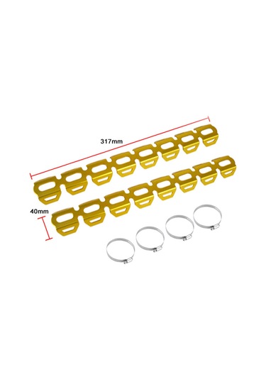 Symbee Motosiklet Egzos Borusu Isı Koruması - Evrensel Uyumlu, Isı Yalıtımı Ve Yanma Engeli, Kırmızı Renk