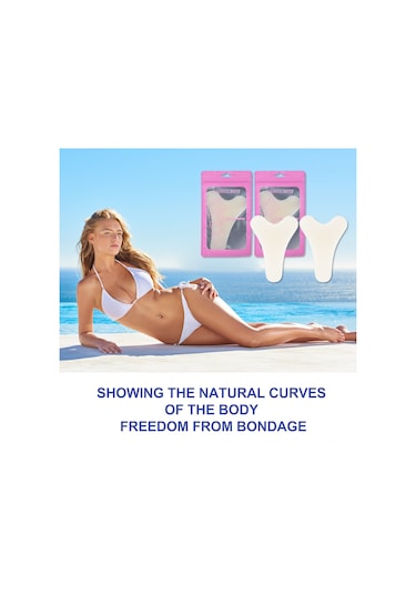 Qingmipy Kadın Gizli Bölge Silikon Y Şekilli Gizleyici, Şeffaf, İz Olmadan, 2 Adet, Mayo, Jean, Mayo Vb. Alt Giysilere Uygulanabilir