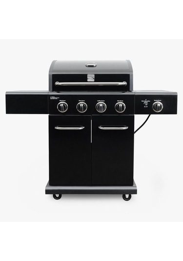 Kenmore Gazlı Barbekü 4 Ocaklı Siyah Siyah