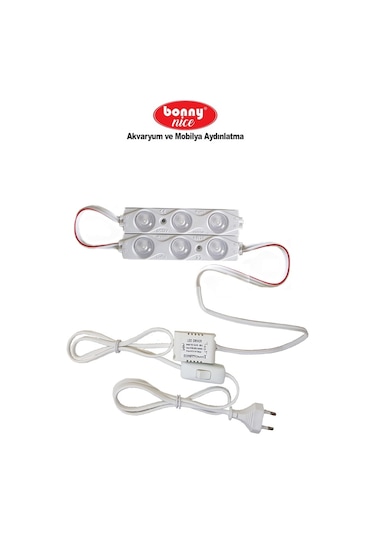 Akvaryum 2'Li Modül Led Aydınlatma Beyaz Işık Anahtarlı 431999852