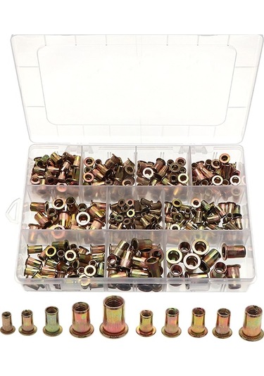 Trendooze Ve Tamir Somun Seti Parça Kutusu Kaplı Cıvata Çinko Çelik Çekme 300 Kb