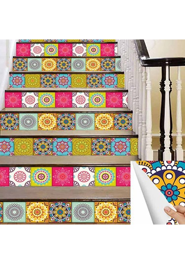 Springsun Su Yapışkanlı Pvc Duvar Sticker - Su Geçirmez, Yağa Dayanıklı Mutfak & Banyo Dekoru 10x10cm Çok Renkli