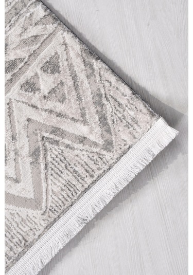 Volora Halı Koleksiyonu Yumuşak Dokulu, Modern İnce Form, Tozumaz Ve Kolay Temizlenebilir Krem - Gri