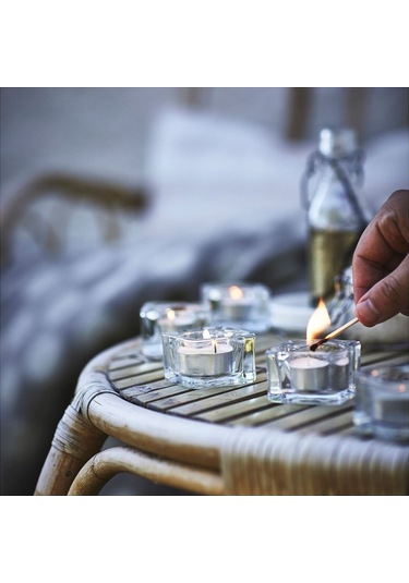 Kokulu Tealight Mum, Açık Bej, 3.5 Saat, Vanilya Acı Kahverengi