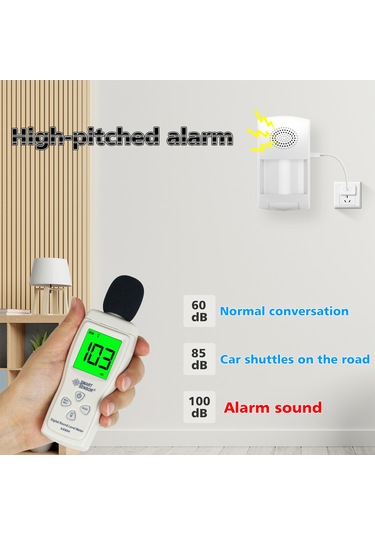 Symbee Bluetooth Ve Wifi İle Ev Güvenliği Alarm Sistemi - Evcil Hayvan Engellli, 12m Algılama, 100db Sesli Işıkli Alarm, Usb Besleme, App Kontrol