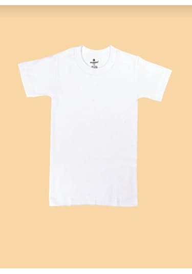 Ceylanoğlu 6'lı Erkek Çocuk 0 Yaka Yarım Kol Atlet-312 Beyaz