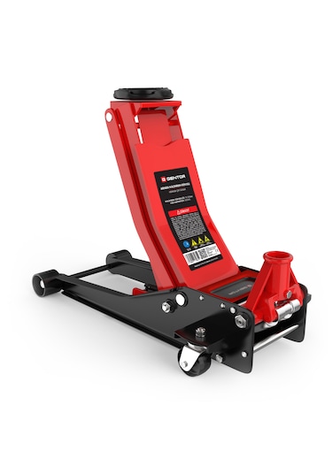 Gentor 3 Ton Hidrolik Araç Krikosu-Kaldırma Yüksekliği: 75-505mm-2 X Kauçuk Altlık-Profesyonel Manevra Krikosu-Hidrolik 360° Tekerlekler