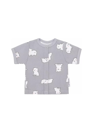 Eskimo. Yenidoğanlar İçin Kısa Kollu Üst Takımı, 2 Parça 210671807 Gri