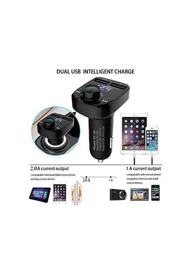 Carx8 Micro Sd Usb Girişli Bluetooth Araç Kiti Fm Transmitter