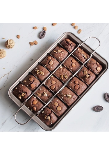 Sones Brownie Pan Kek Kalıbı Kare Ekmek Pişirme Kalın Katı Tabanlı Yapışmaz Pişirme Tepsisi